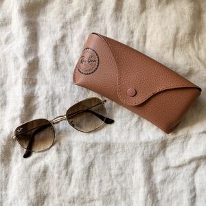 Arista Gold Hexagonal Ray-Bans